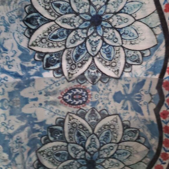 Essentials Milano Bejeweled Unique Print Tunic Shirt M | Sparkle Casual Top - Picture 6 of 6